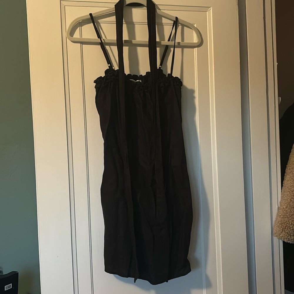 Reformation Black Linen Dress